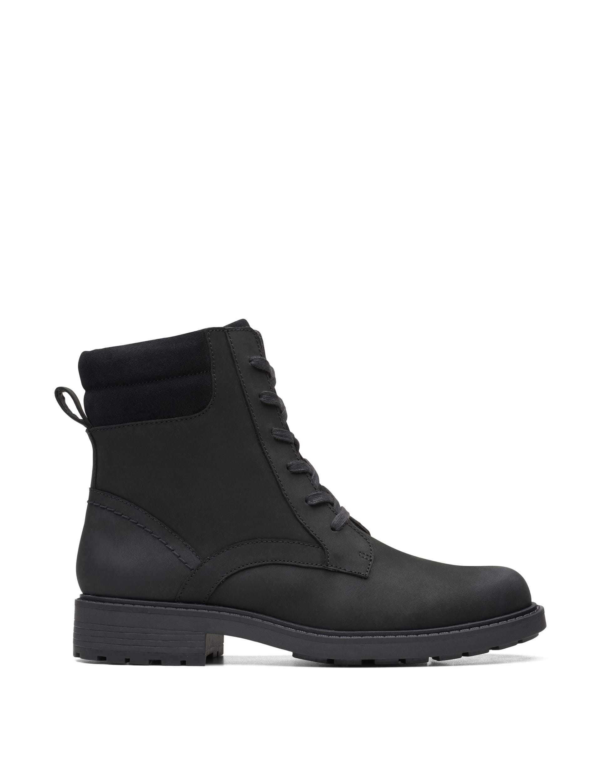 Leather Biker Block Heel Boots Clarks M S