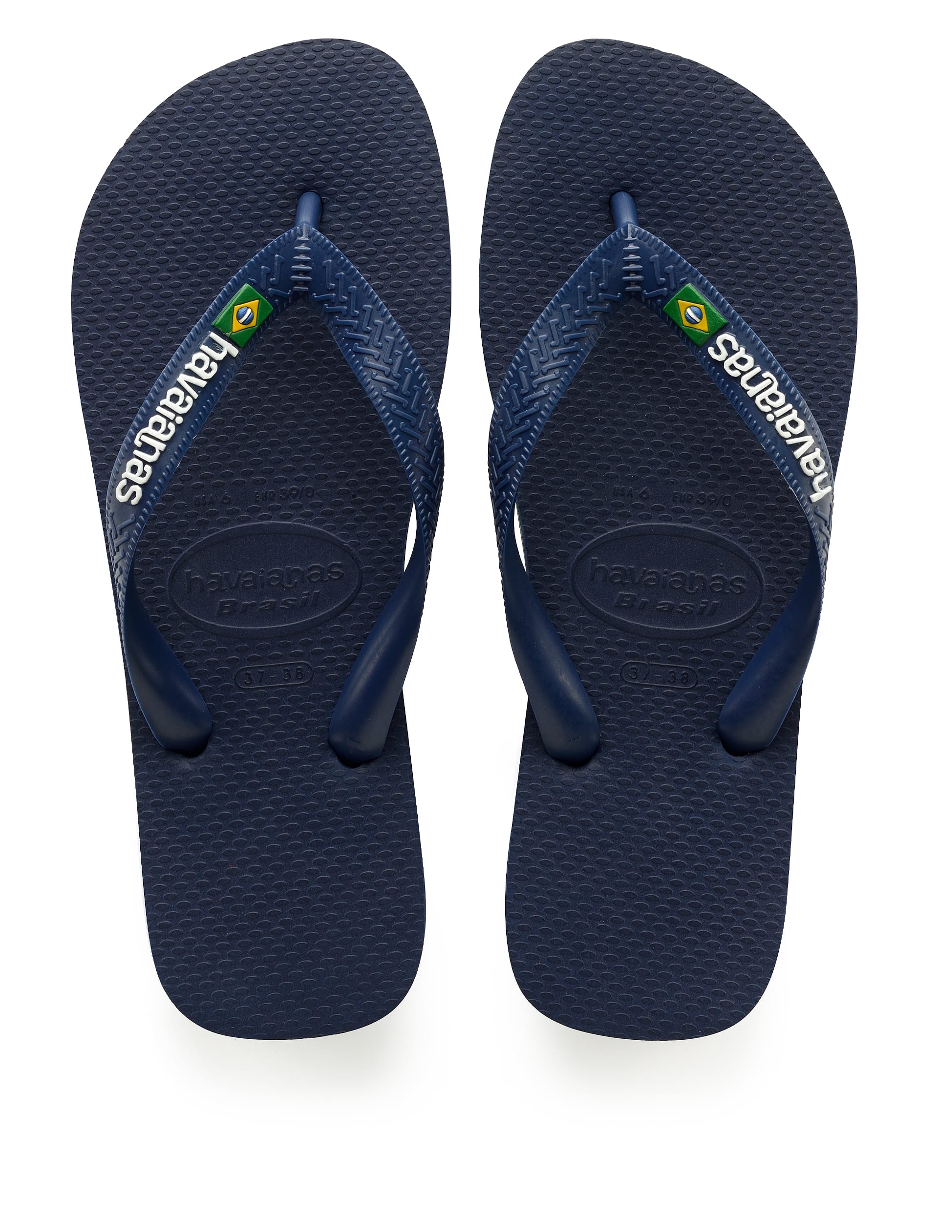 Kids Brazil Logo Flip Flops Size 7 13 HAVAIANAS M S
