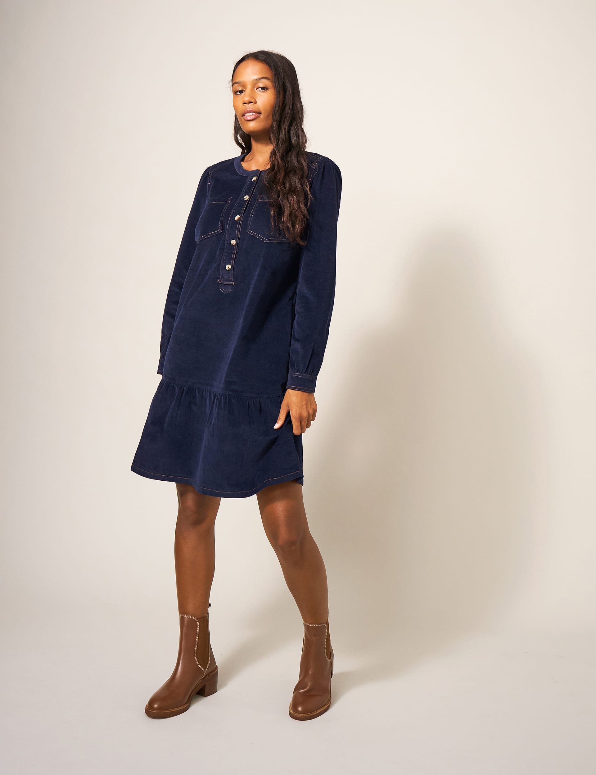 Grey cord dress outlet