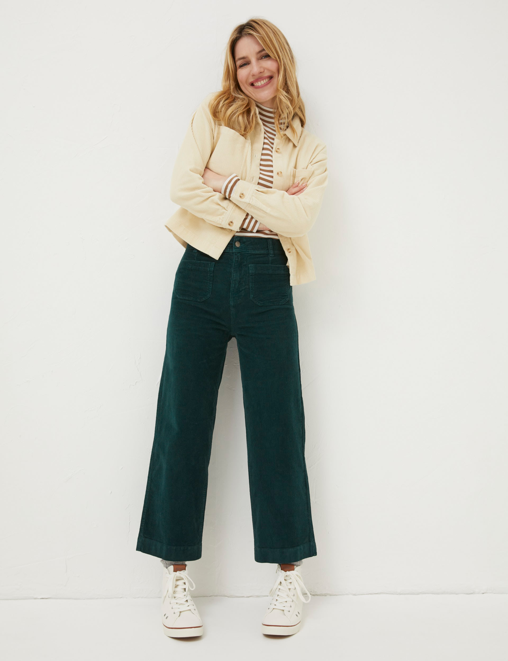 Cropped corduroy trousers 2025