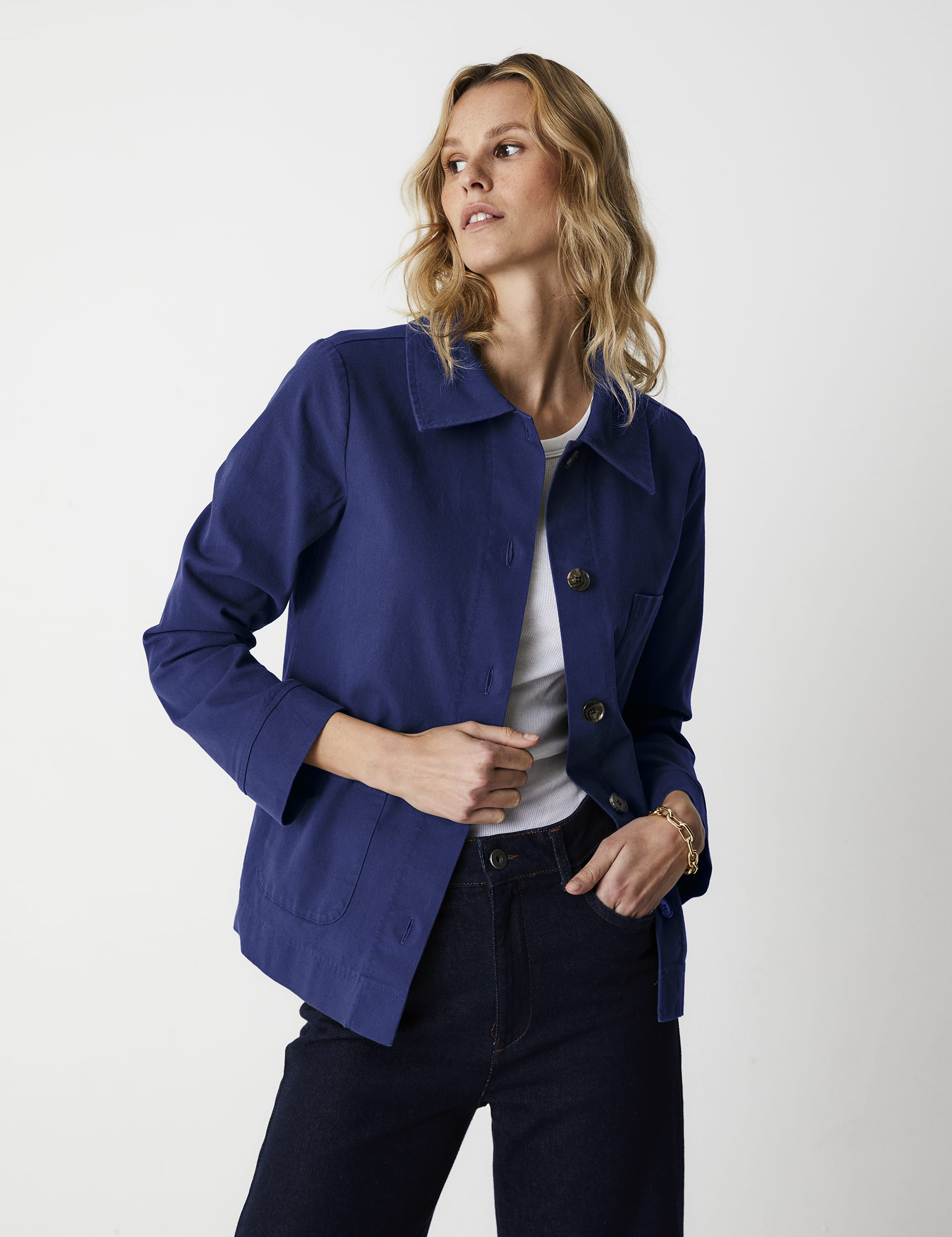 Short blue jacket womens shop