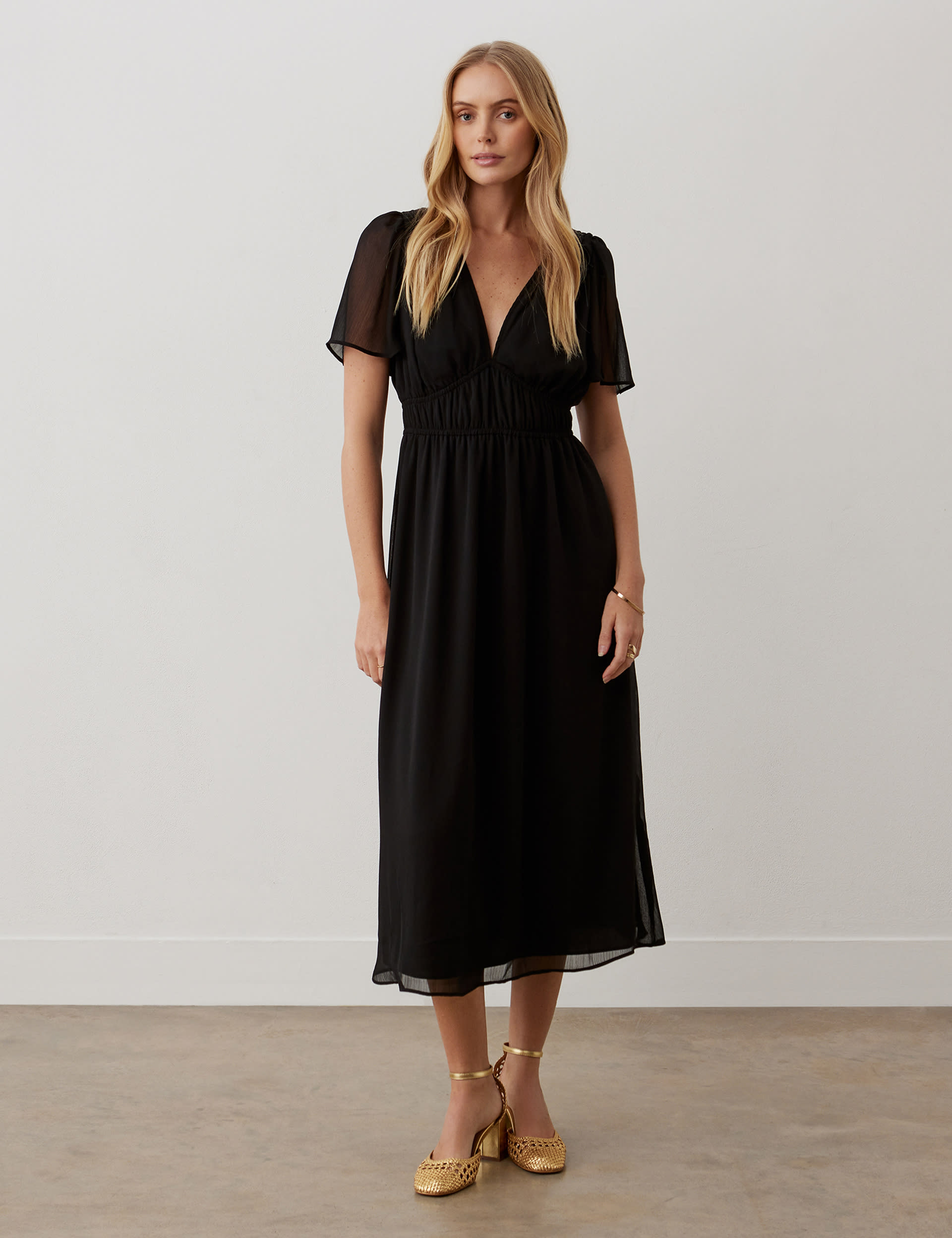 V-Neck Midaxi Waisted Dress | Finery London | M&S