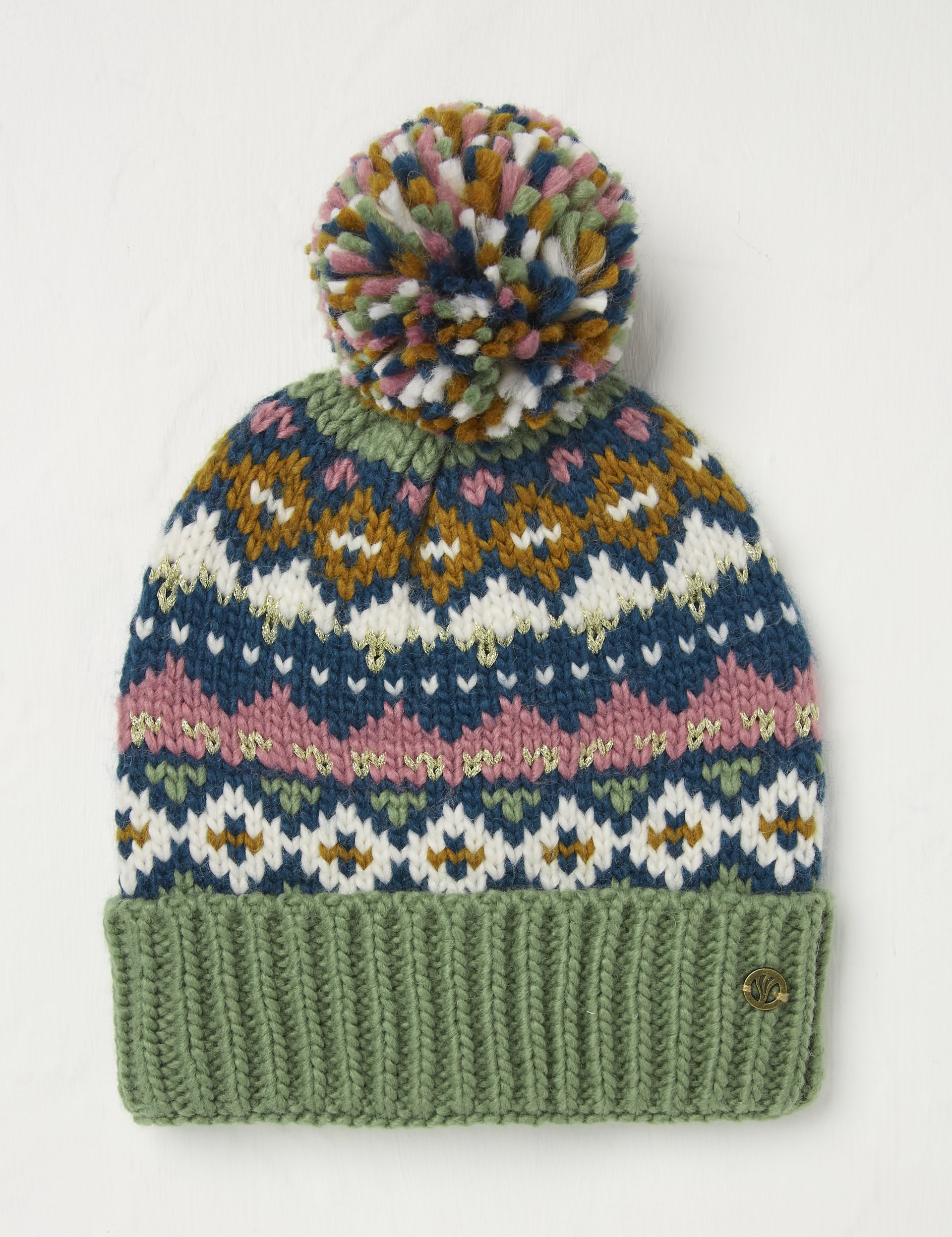 Knitted Fair Isle Turn Up Beanie | FatFace | M&S