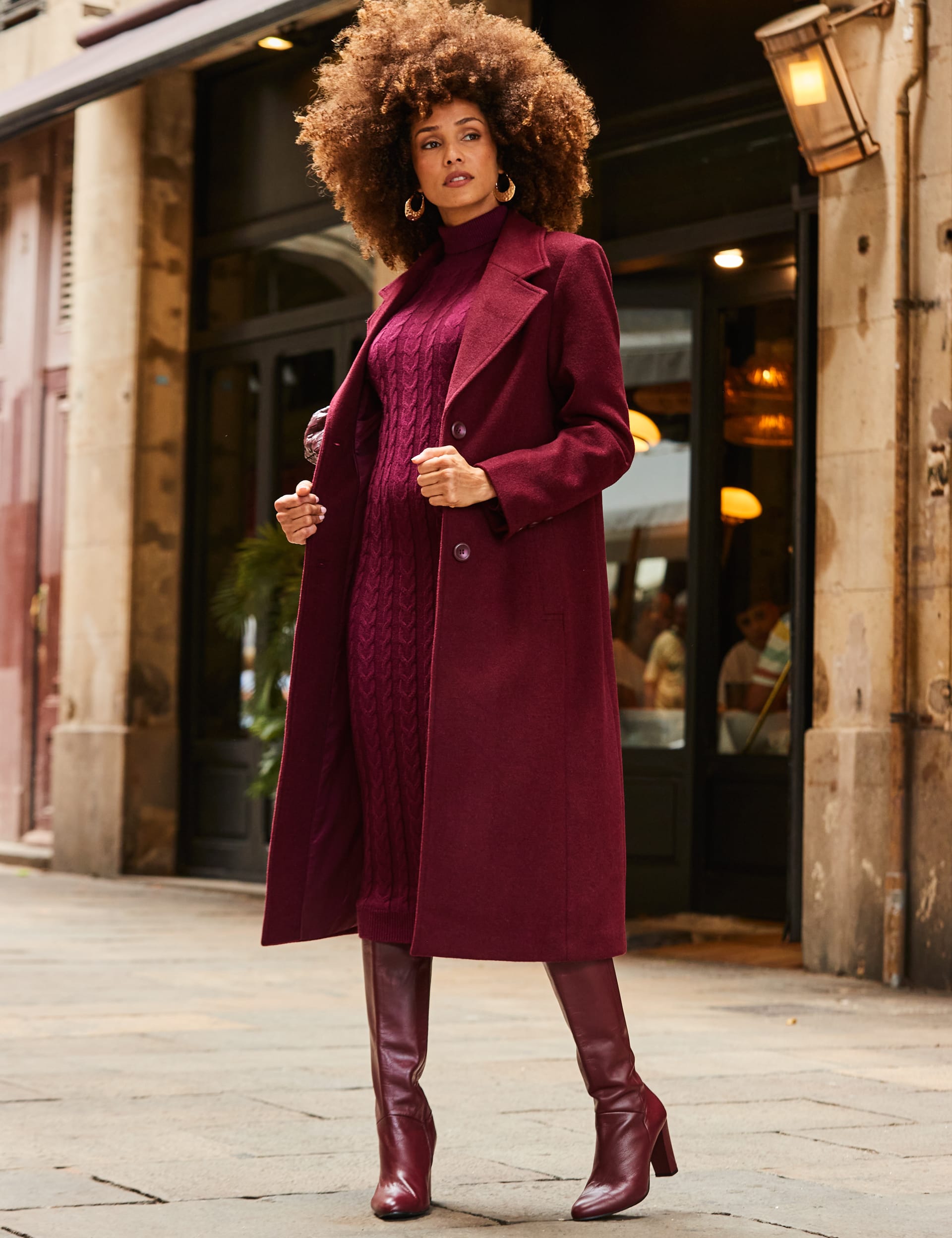 Wool Rich Longline Tailored Coat SOSANDAR M S
