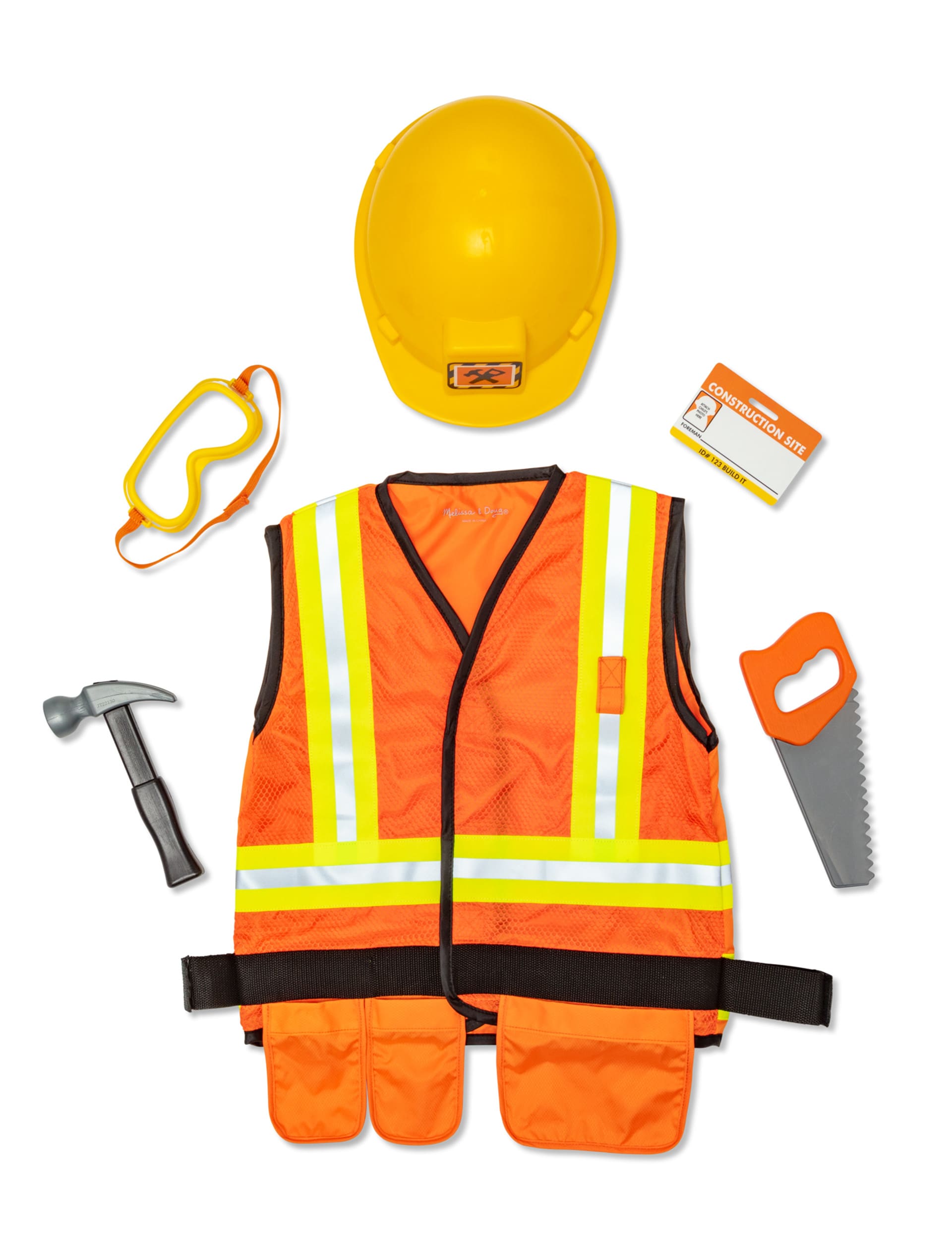 Construction Worker Role Play Costume 3 6 Yrs Melissa Doug M S