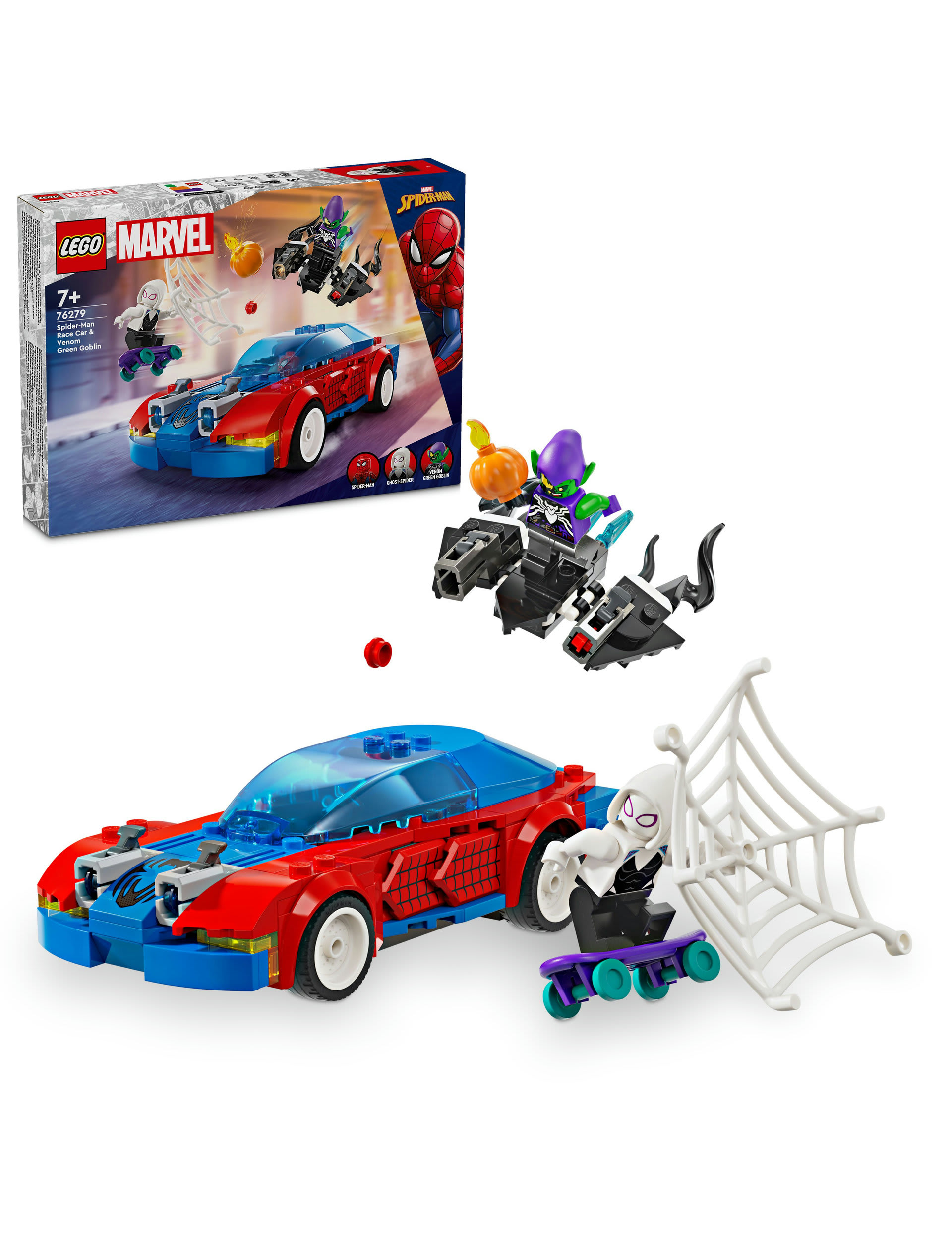 LEGO Marvel Spider Man Race Car Venom Green Goblin 76279 7 Yrs Lego M S