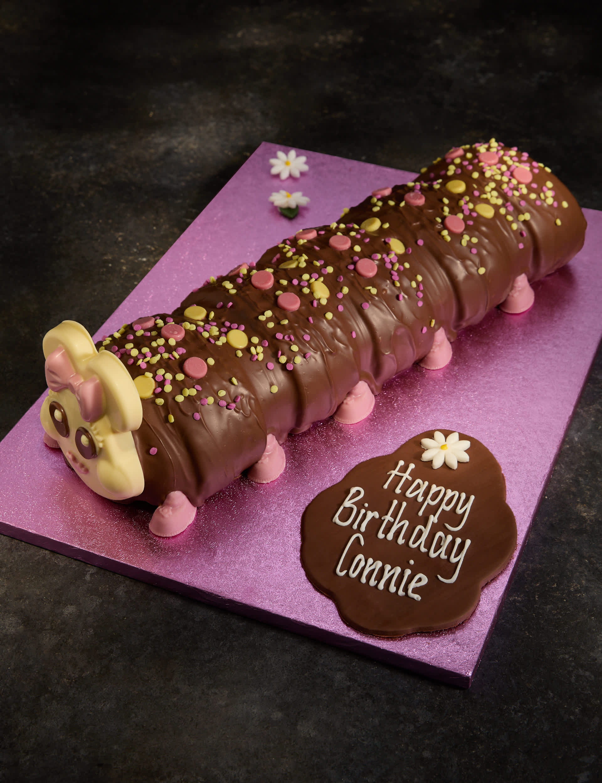 Personalised Connie the Giant Caterpillar™ Cake (Serves 40)