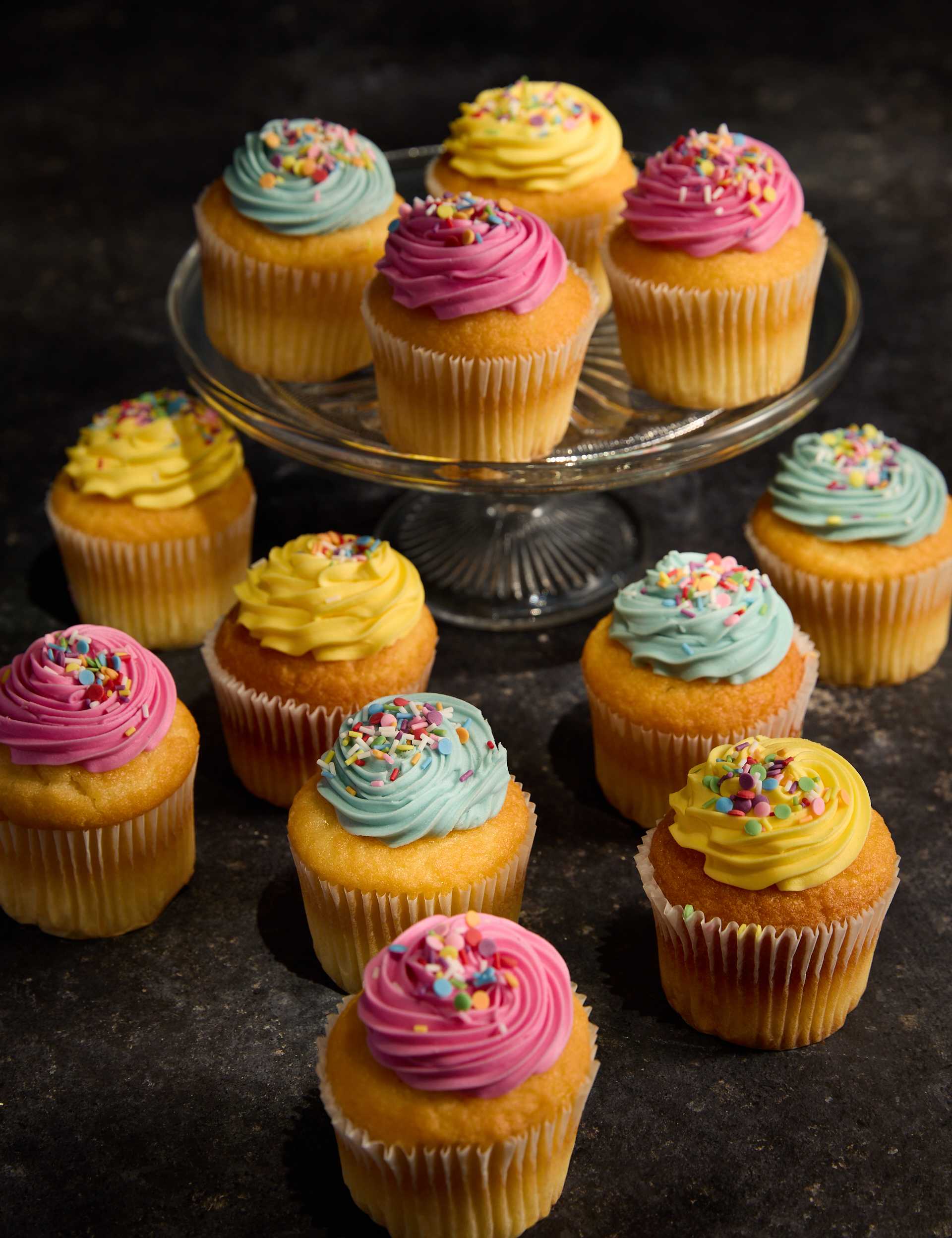 Vanilla Sprinkle Cupcake Selection (Serves 12)