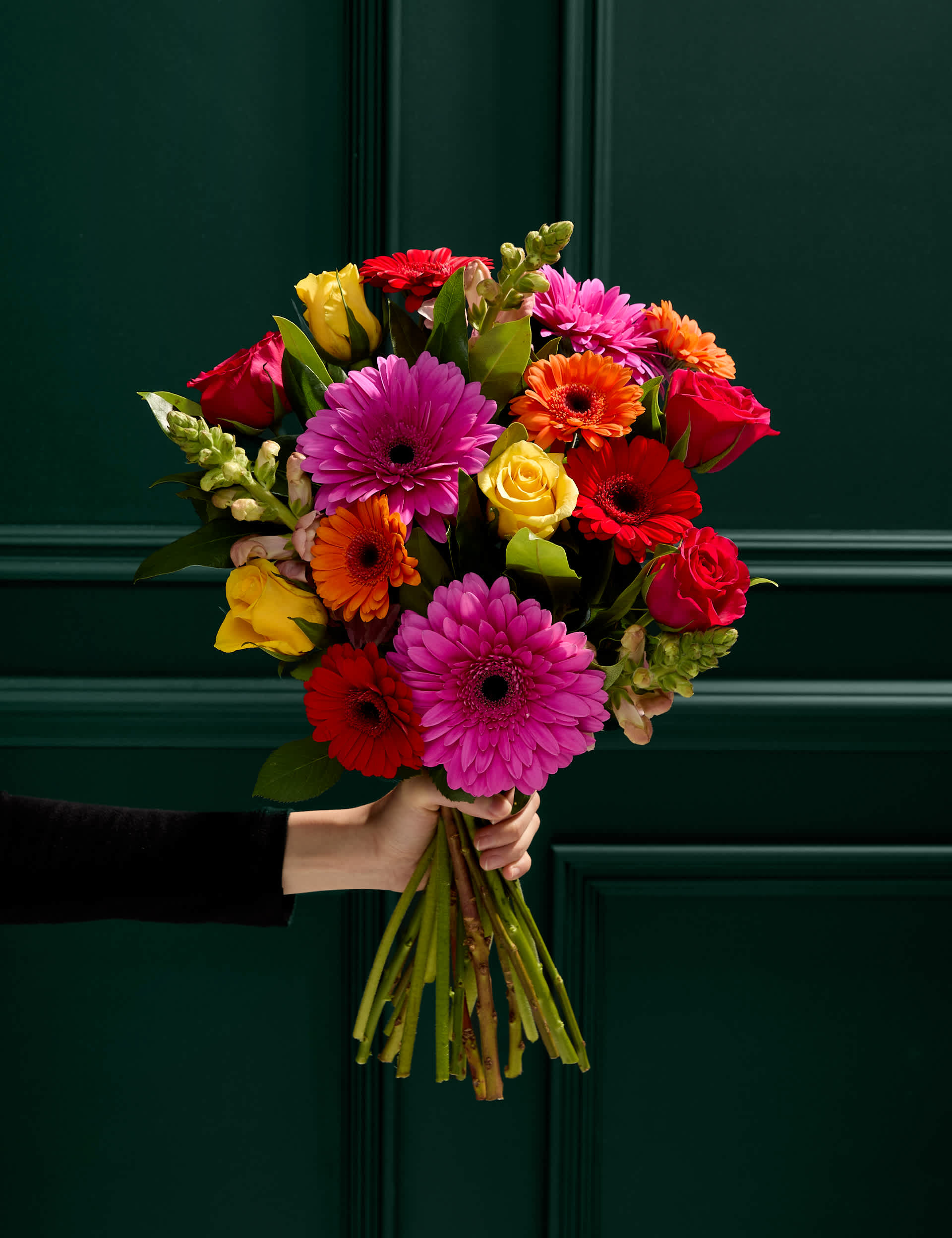 Bright Rose, Germini & Antirrhinum Bouquet