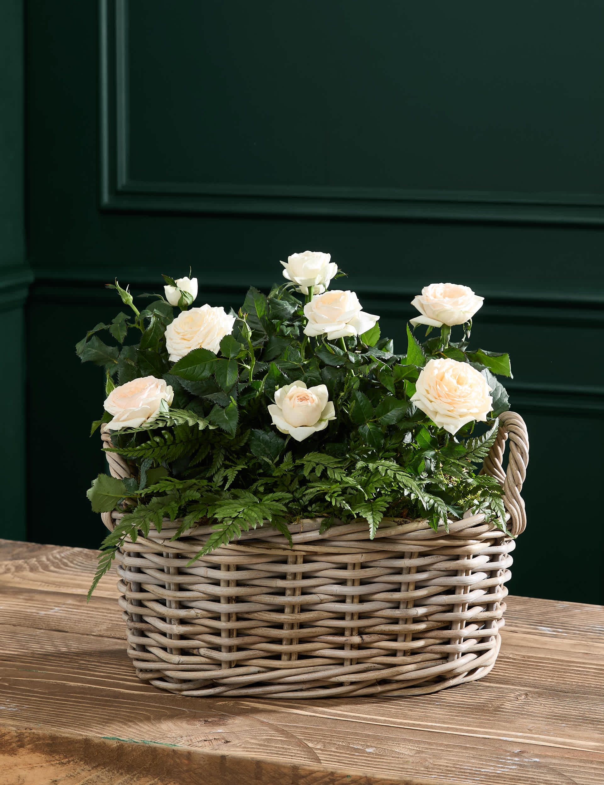 Mixed Rose in Kubu Basket
