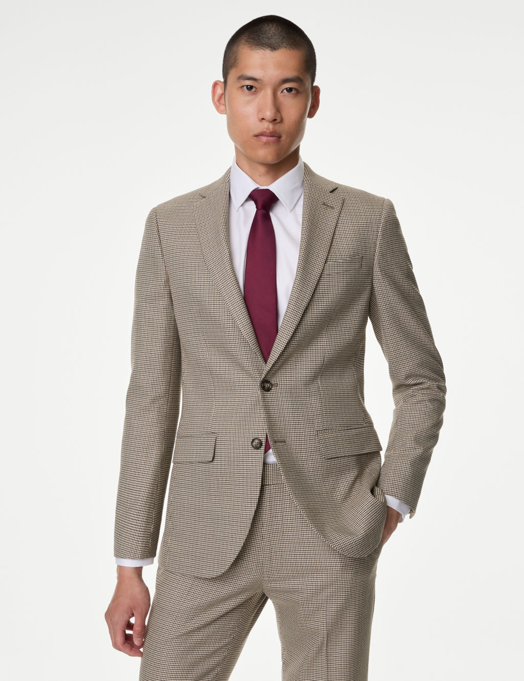 Slim Fit Puppytooth Stretch Suit Jacket 3 of 8