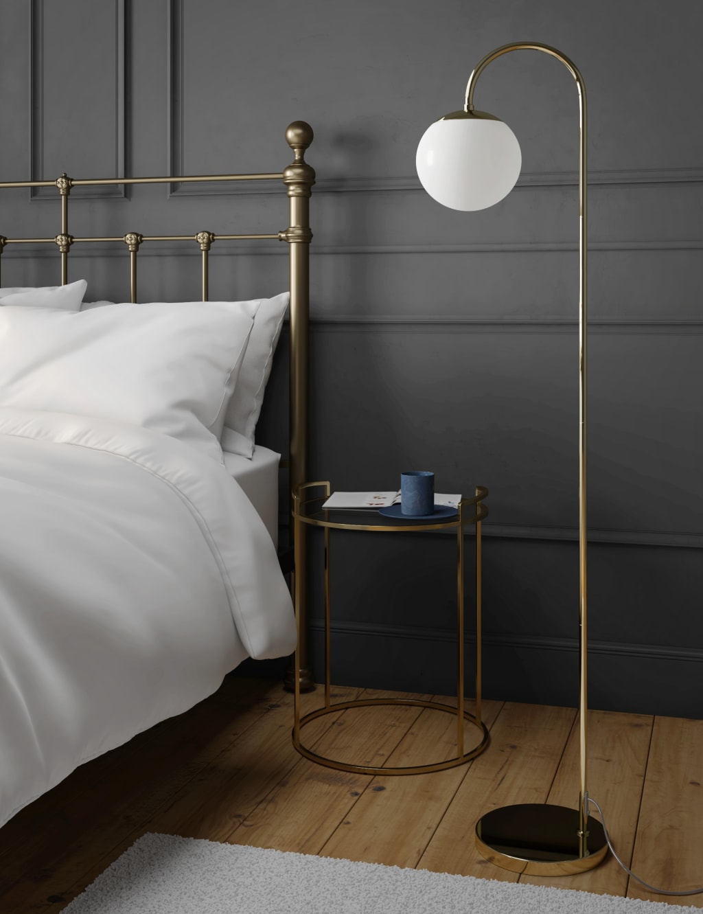 Opal Curved Floor Lamp 4 of 6