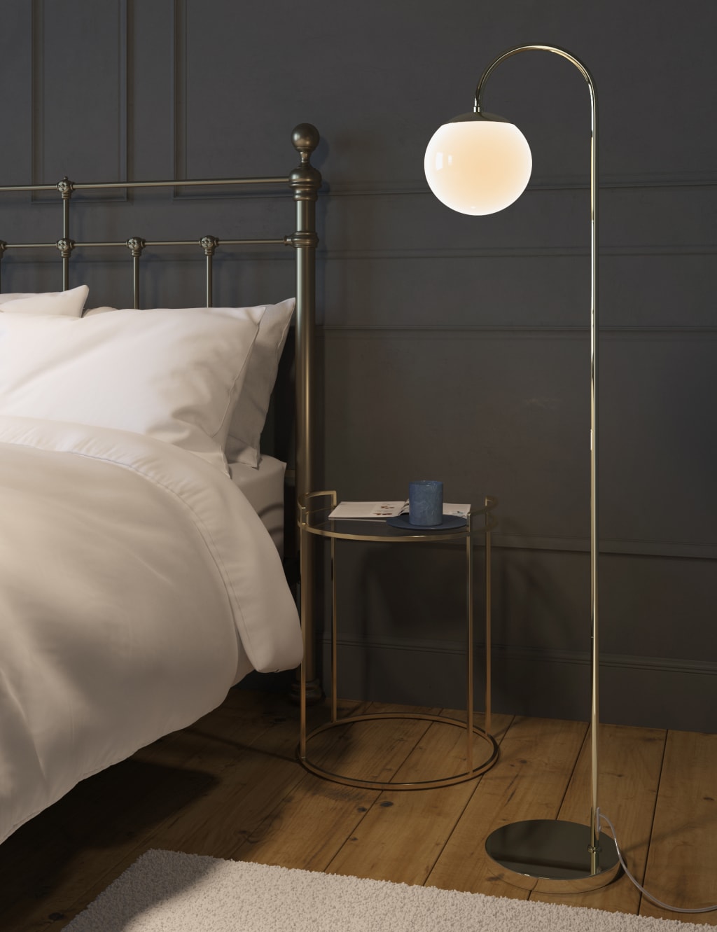 Opal Curved Floor Lamp 2 of 6