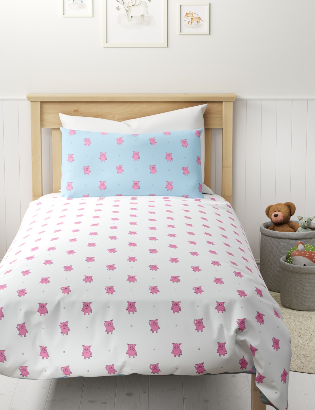 Cotton Mix Percy Pig™ Bedding Set 4 of 5