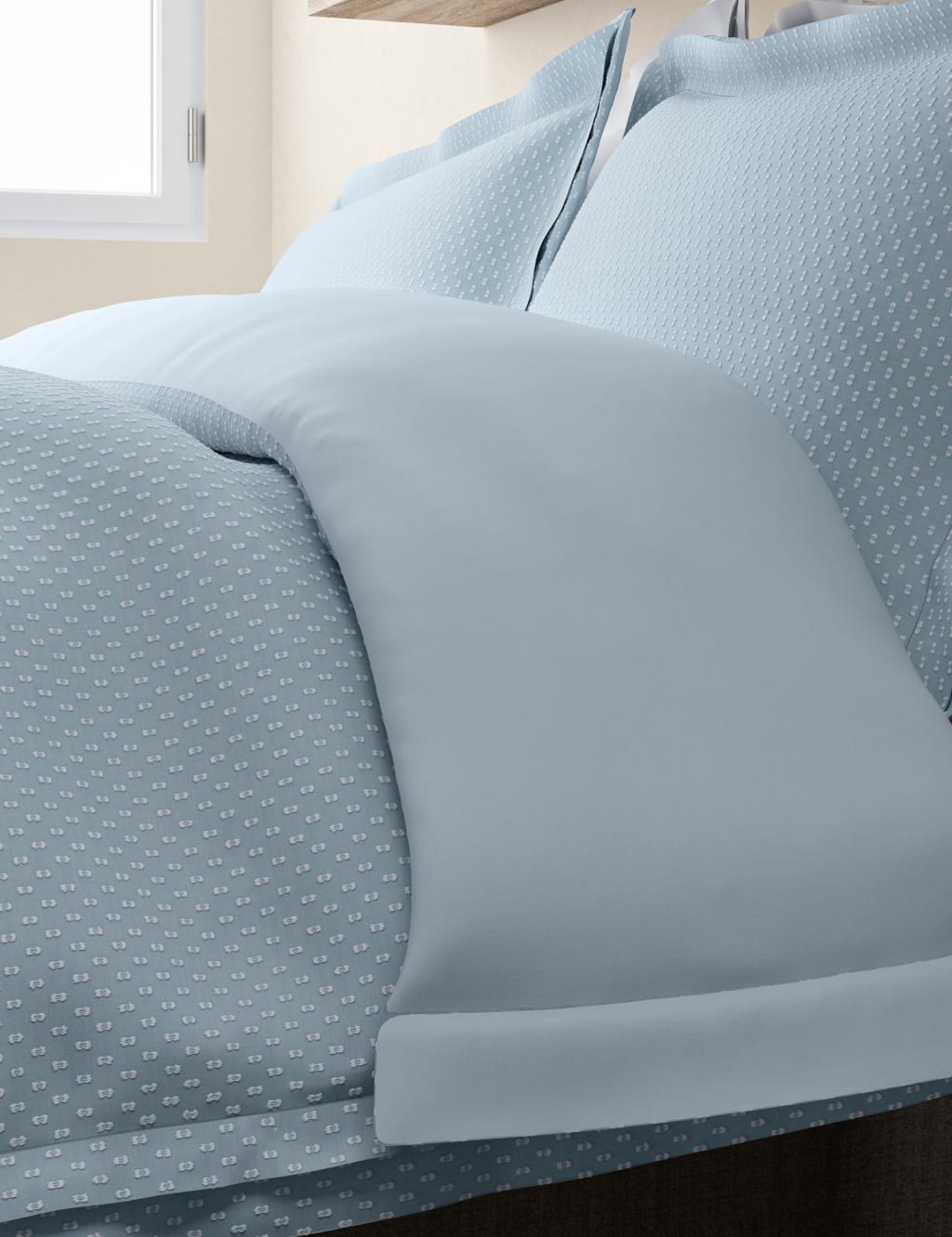 Pure Cotton Iris Spotty Dobby Bedding Set 3 of 6
