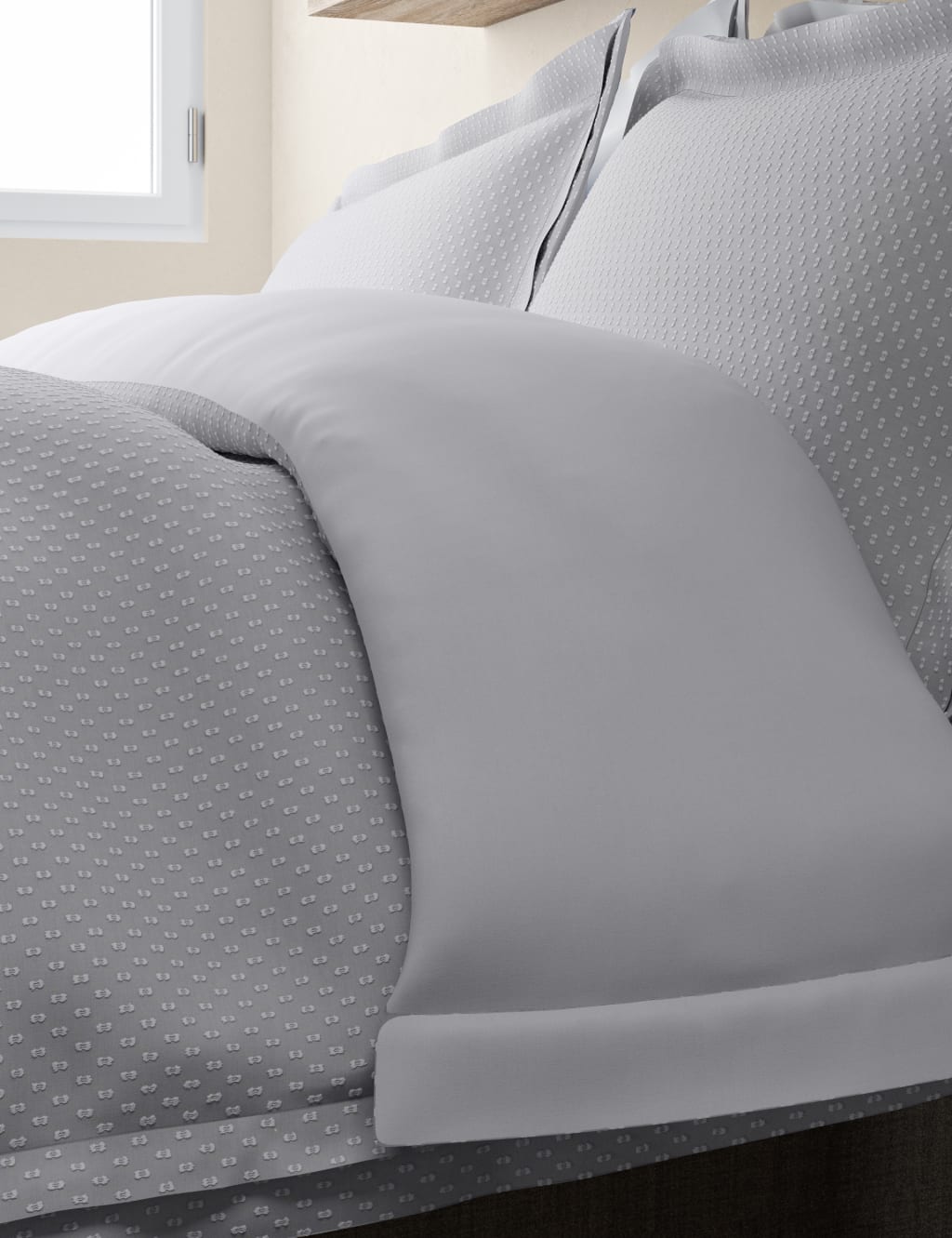 Pure Cotton Iris Spotty Dobby Bedding Set 3 of 5