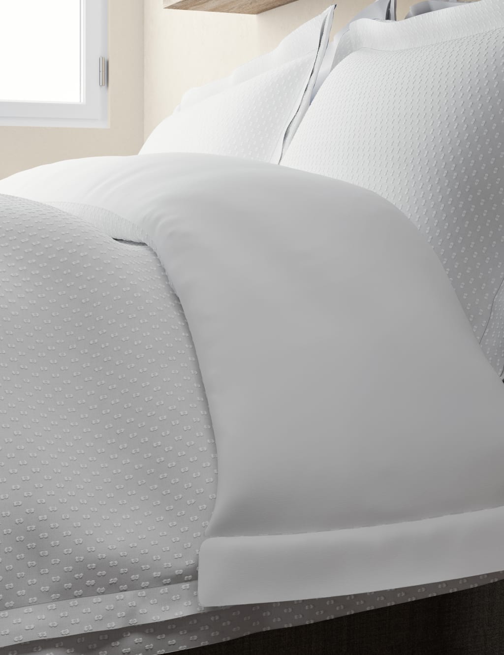 Pure Cotton Iris Spotty Dobby Bedding Set 3 of 5