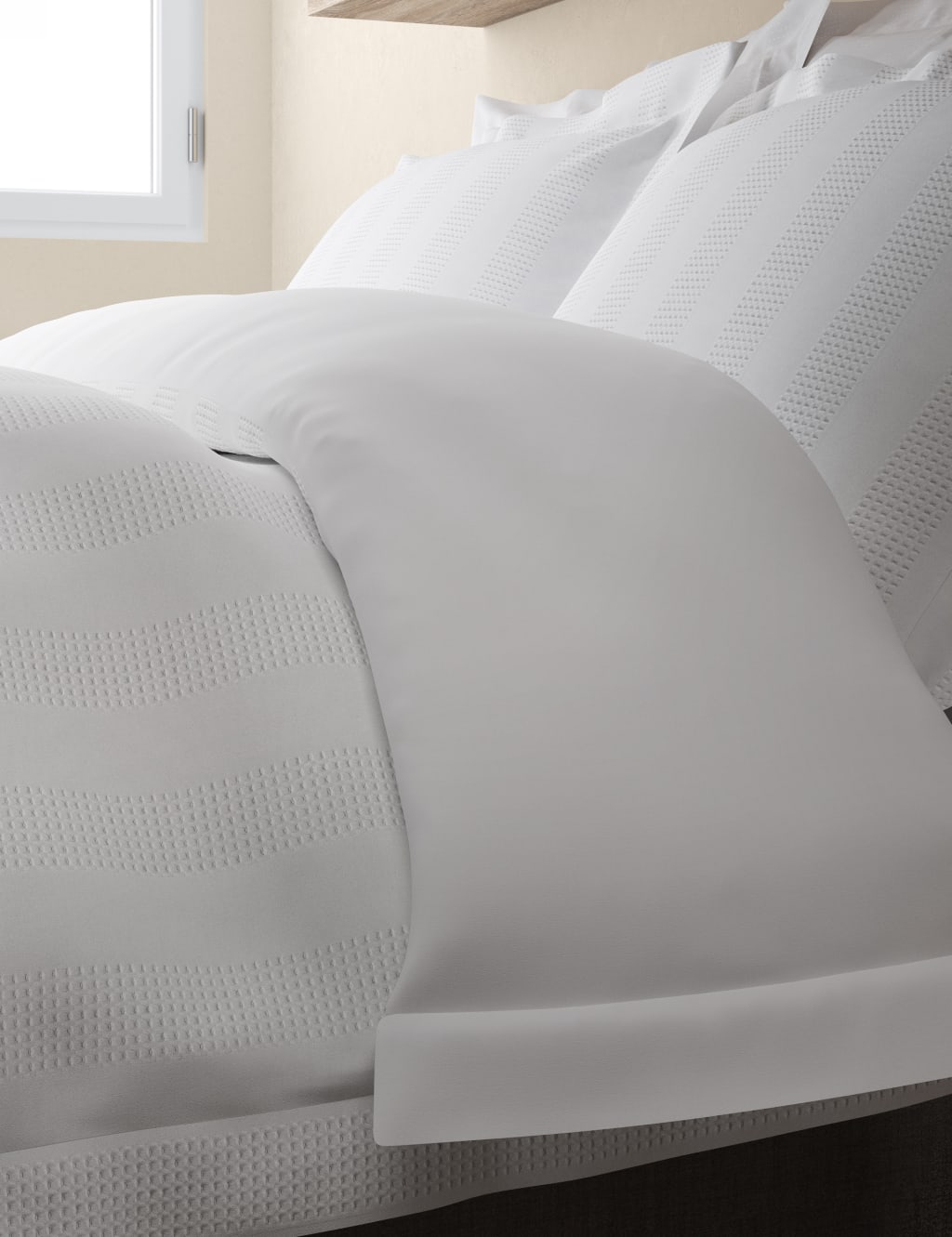 Pure Cotton Striped Waffle Bedding Set 3 of 7