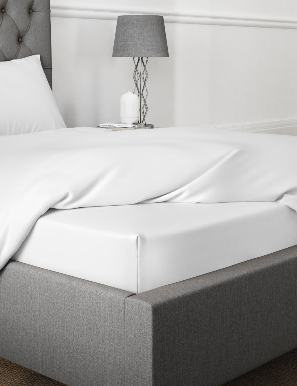 Egyptian Cotton 400 Thread Count Deep Fitted Sheet M&S Collection M&S