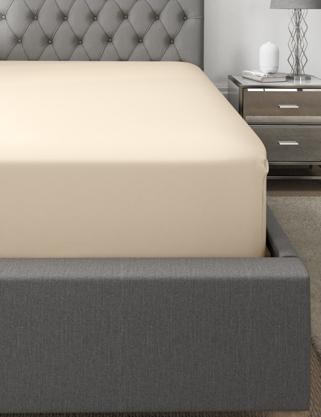 Egyptian Cotton 400 Thread Count Extra Deep Fitted Sheet M&S