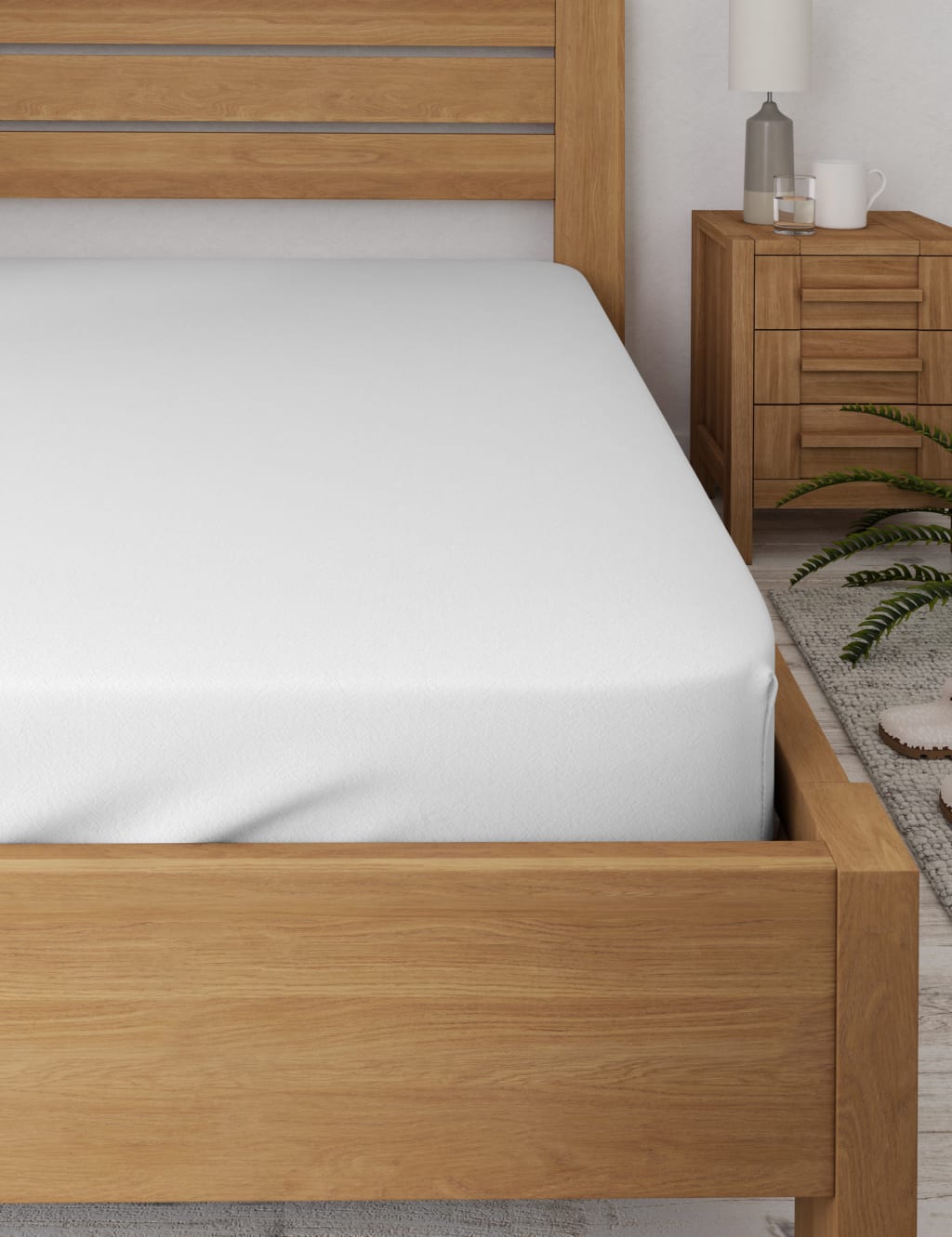Washed Organic Cotton Fitted Sheet 2 of 3