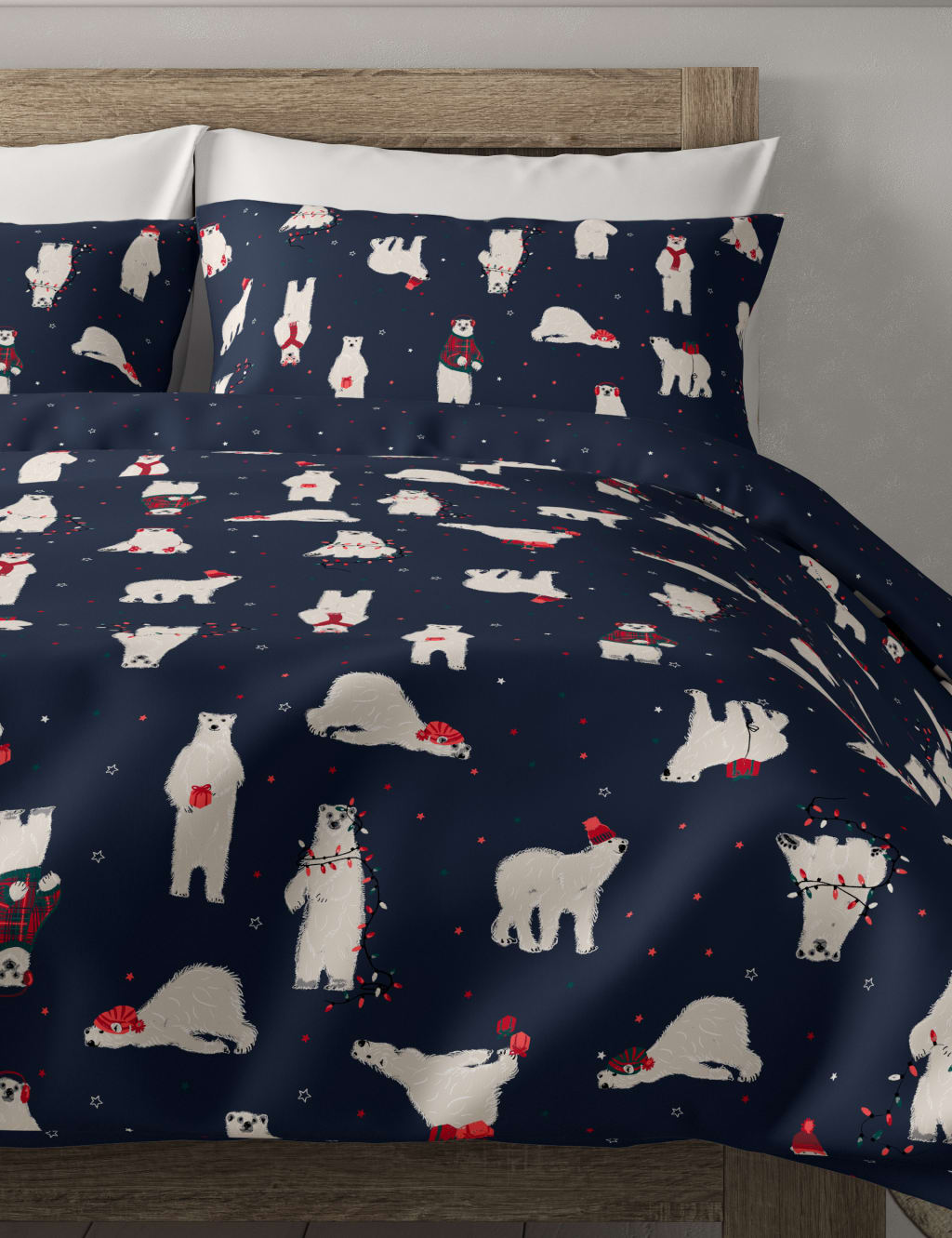 Brushed Cotton Polar Bear Bedding Set 4 of 5