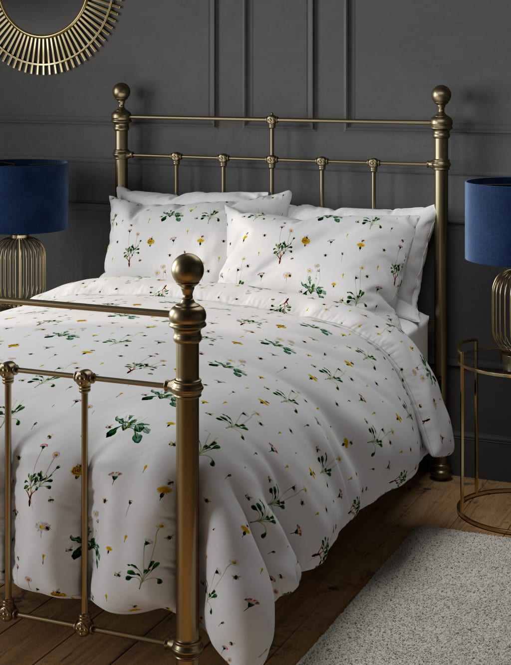 Pure Cotton Floral Bedding Set 4 of 4