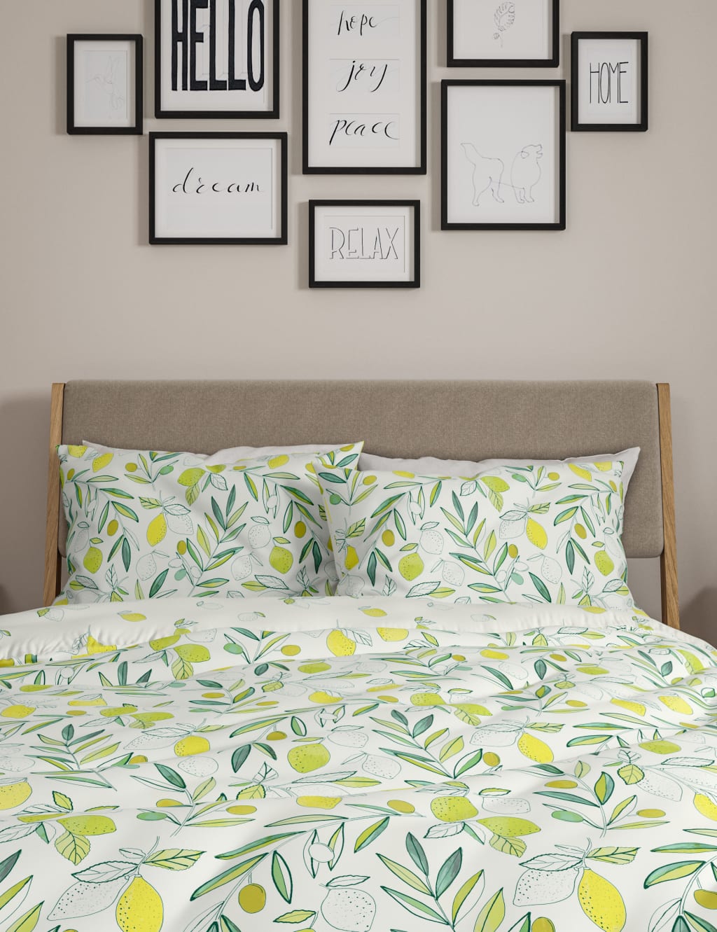 Pure Cotton Lemon Bedding Set 4 of 4