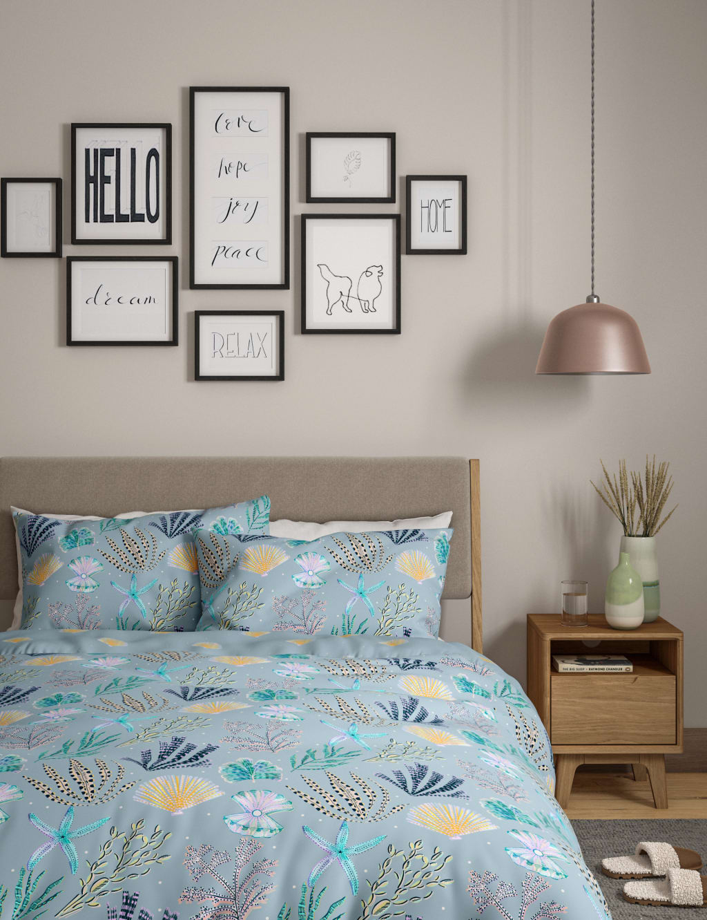 Cotton Rich Coral Bedding Set 4 of 4