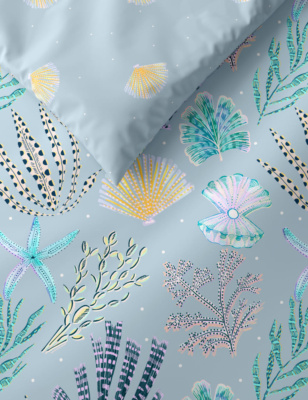 Cotton Rich Coral Bedding Set 2 of 4