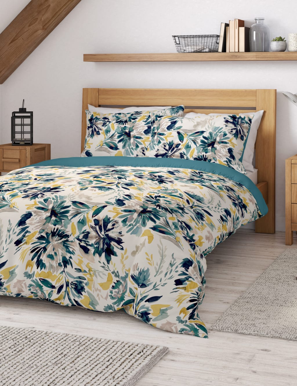 Pure Cotton Watercolour Floral Bedding Set 3 of 5