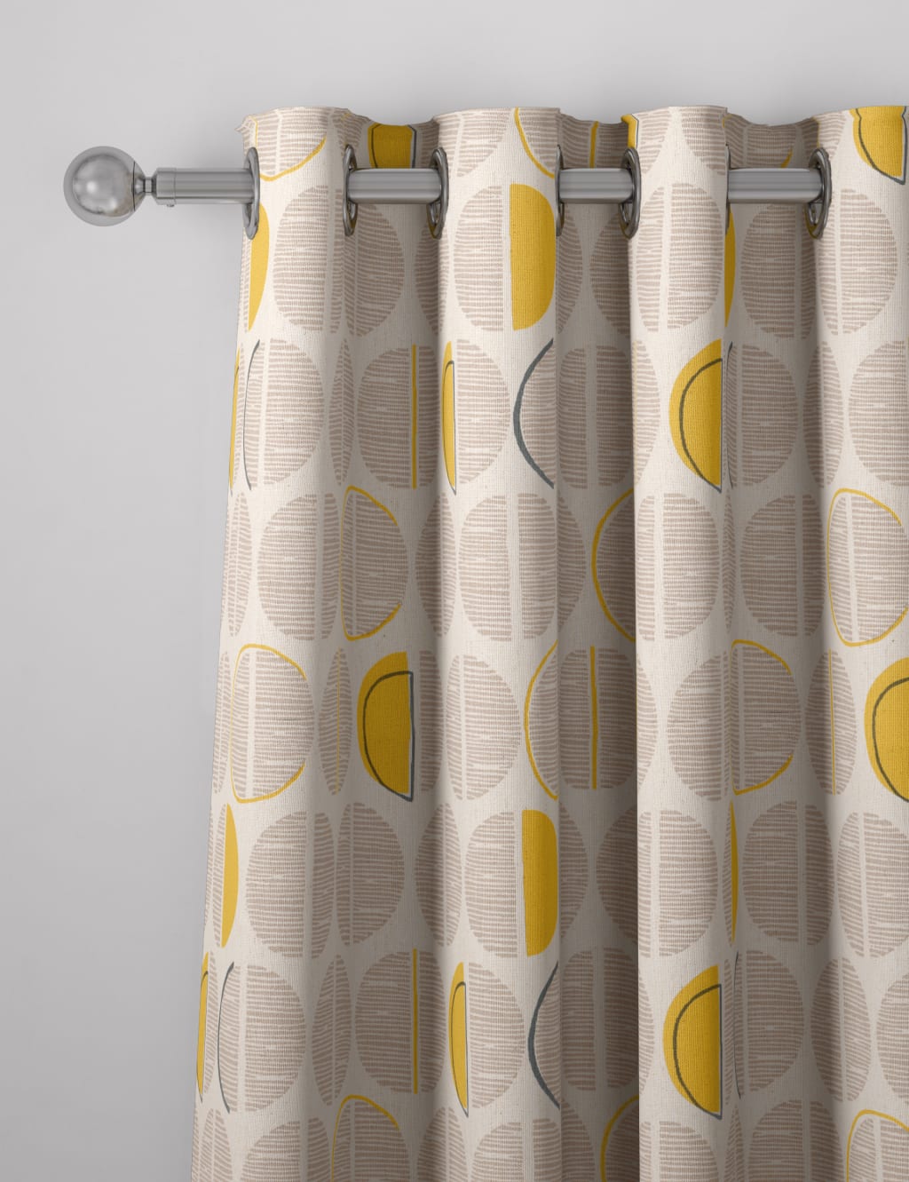 Cotton Blend Layla Circles Eyelet Curtains 3 of 3