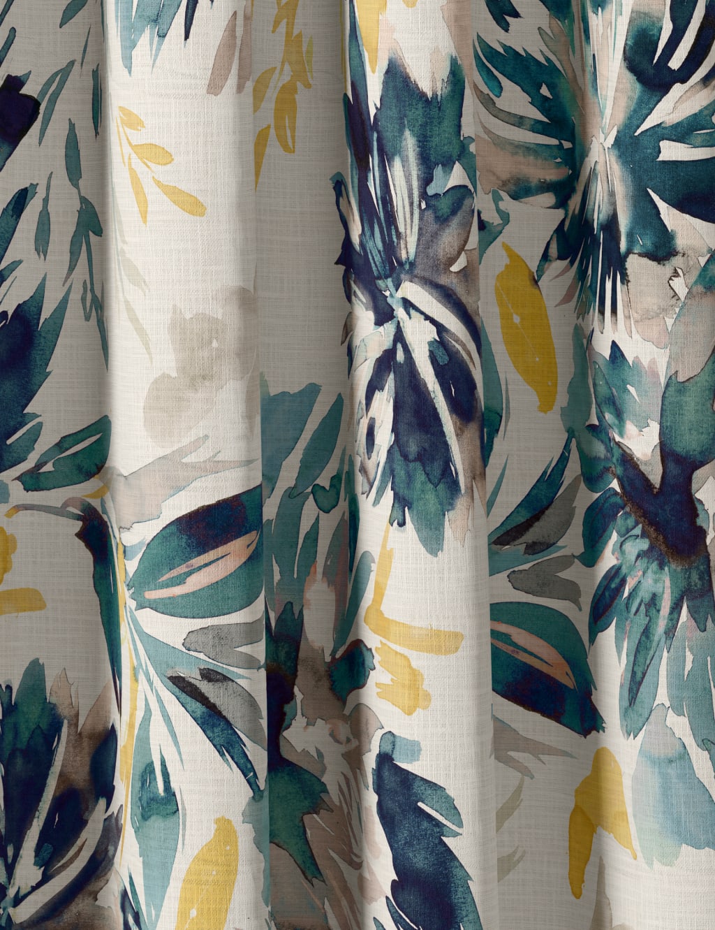 Pure Cotton Watercolour Eyelet Curtains 2 of 3