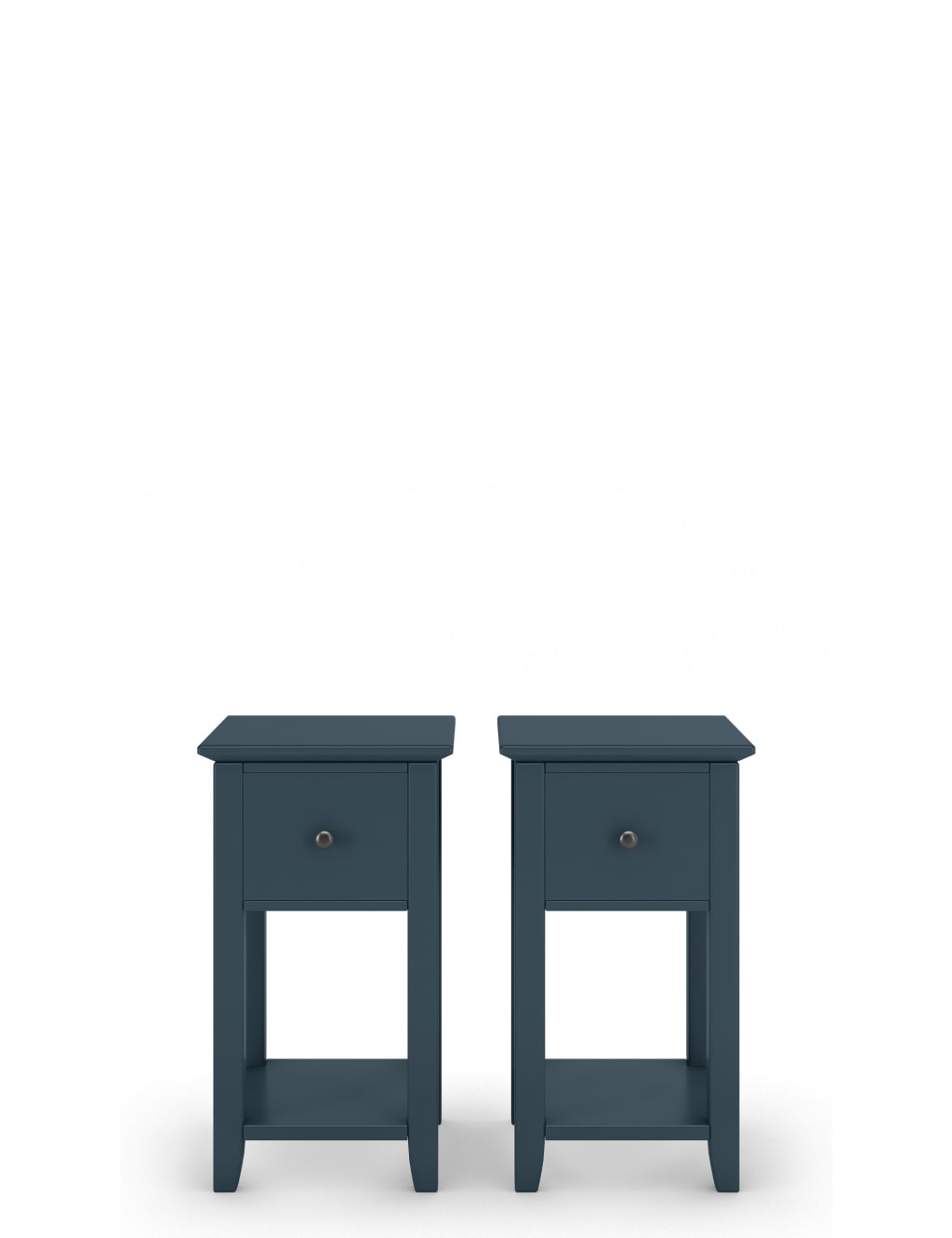 Set of 2 Hastings Mid-Blue Small Bedside Tables 2 of 6