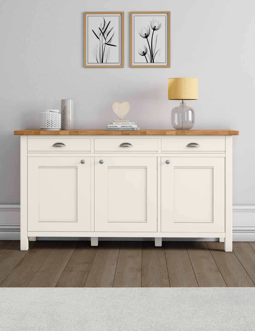 Padstow Ivory 3 Door Sideboard 2 of 7