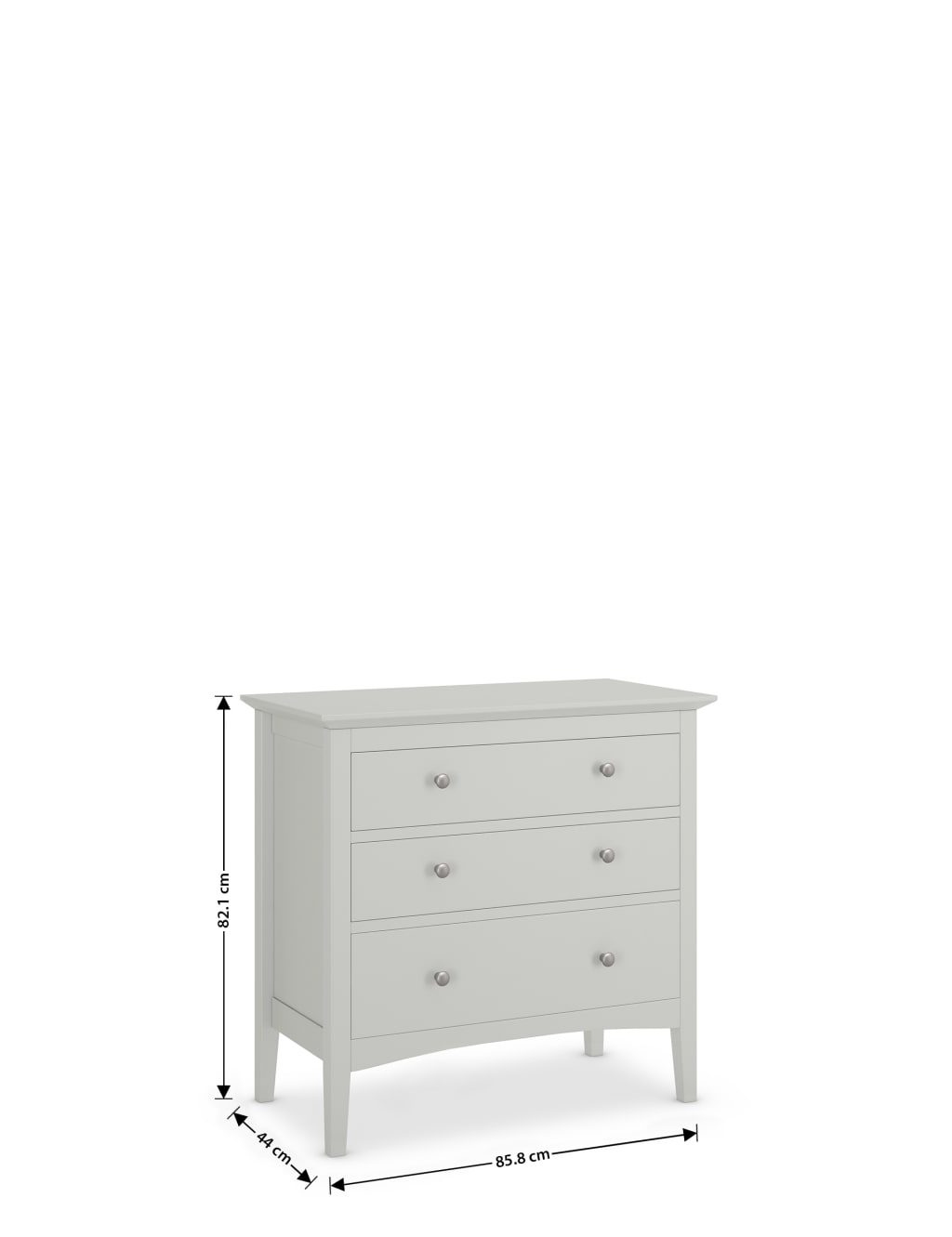 Hastings Grey 3 Drawer Chest 8 of 9