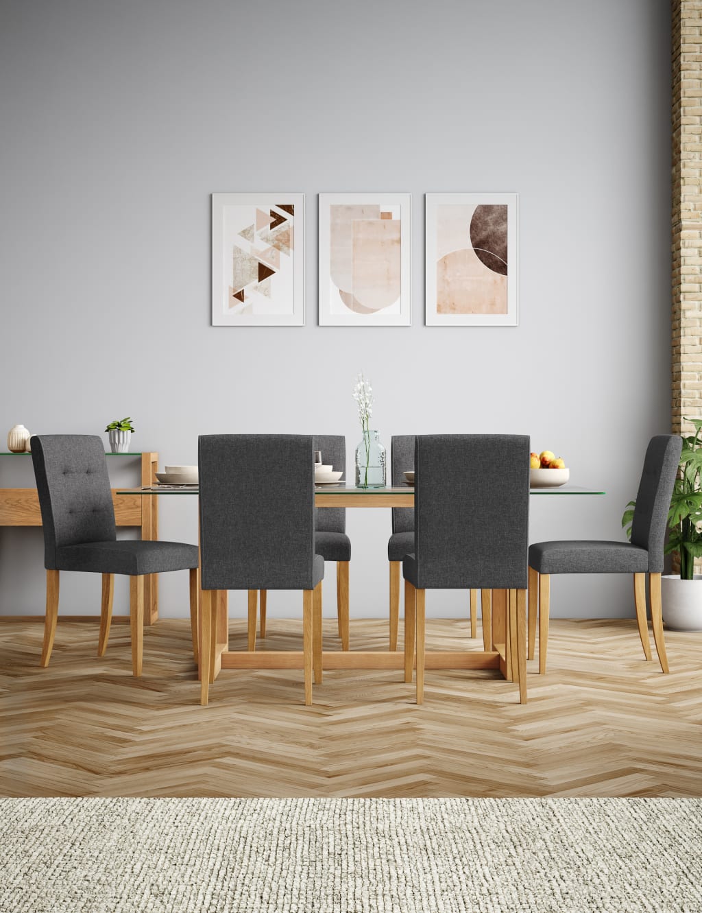 Colby Rectangular Glass Dining Table 2 of 8