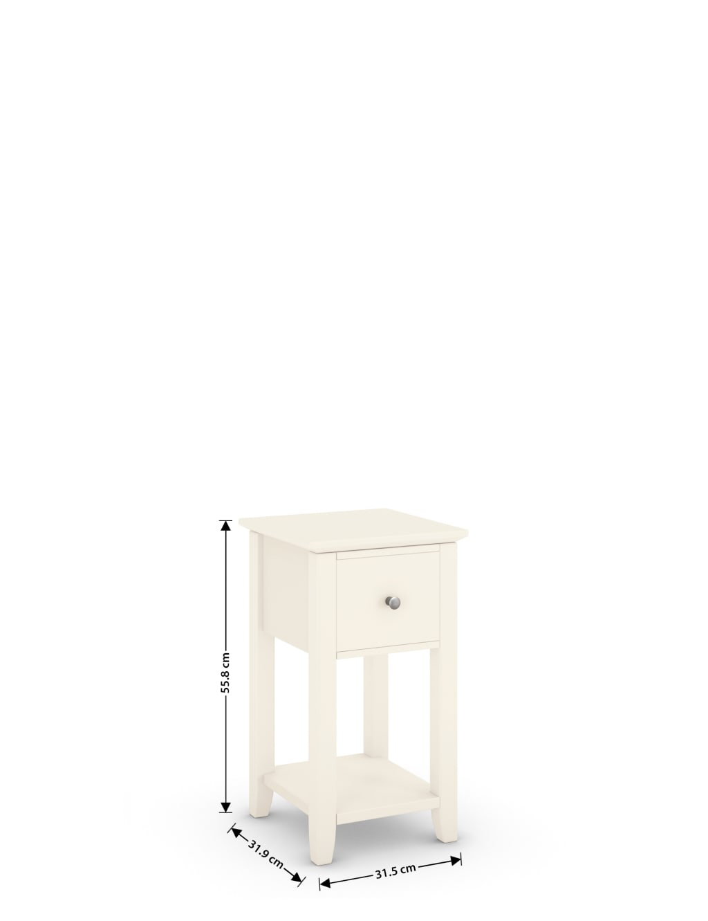 Set of 2 Hastings Ivory Small Bedside Tables 8 of 10