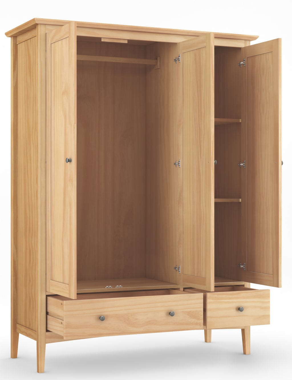 Hastings Light Natural Triple Wardrobe 3 of 9