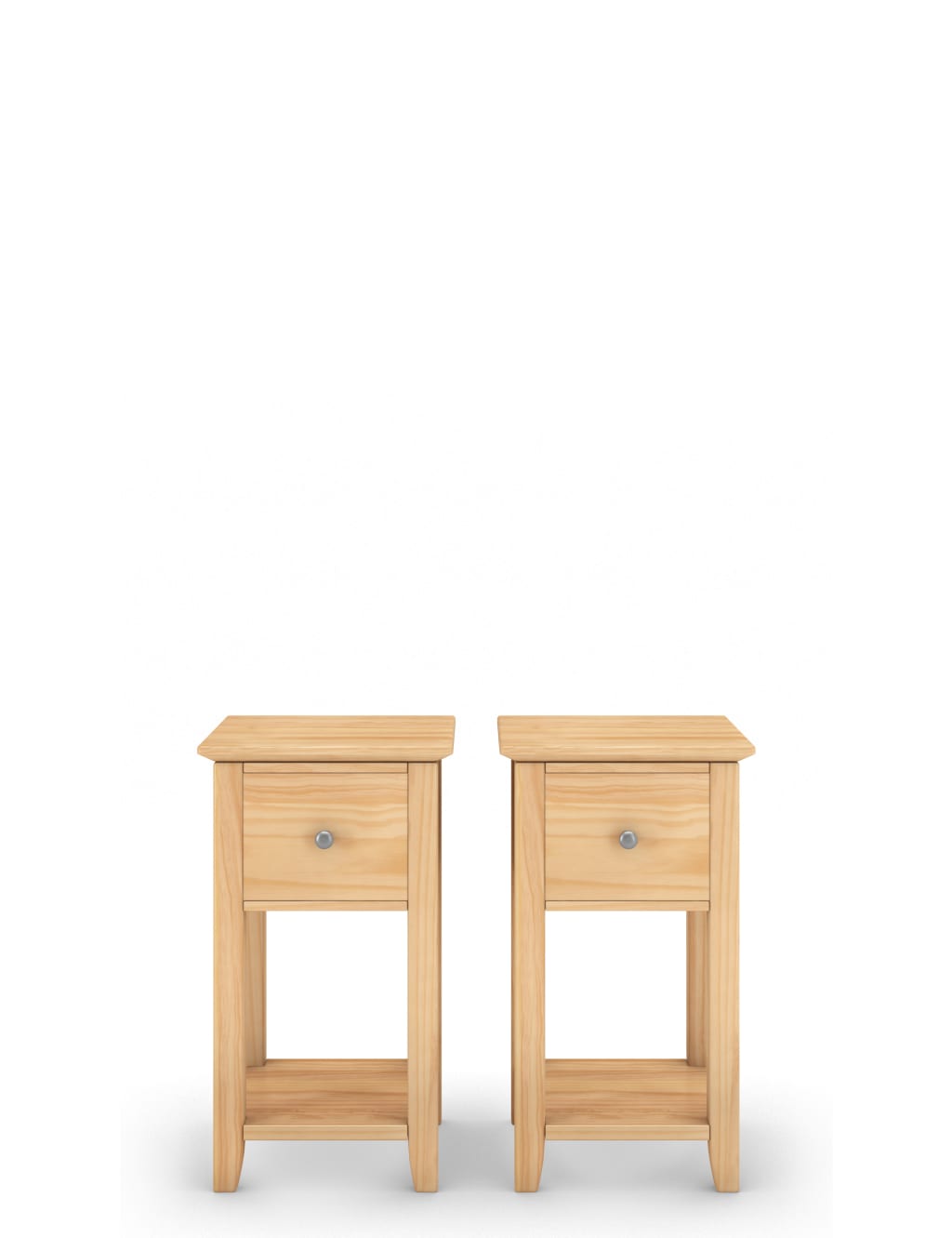 Set of 2 Hastings Light Natural Small Bedside Tables 1 of 9