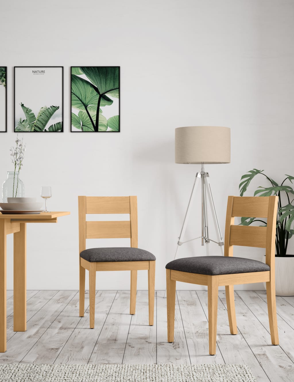 Set of 2 Stockholm Dining Chairs 1 of 9