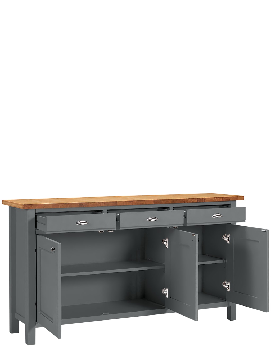 Padstow 3 Door Sideboard Grey 3 of 4