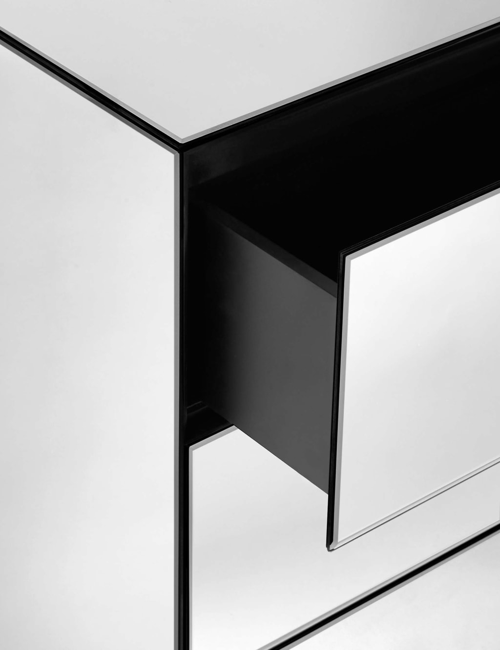 Smoked Mirror 3 Drawer 4 of 7