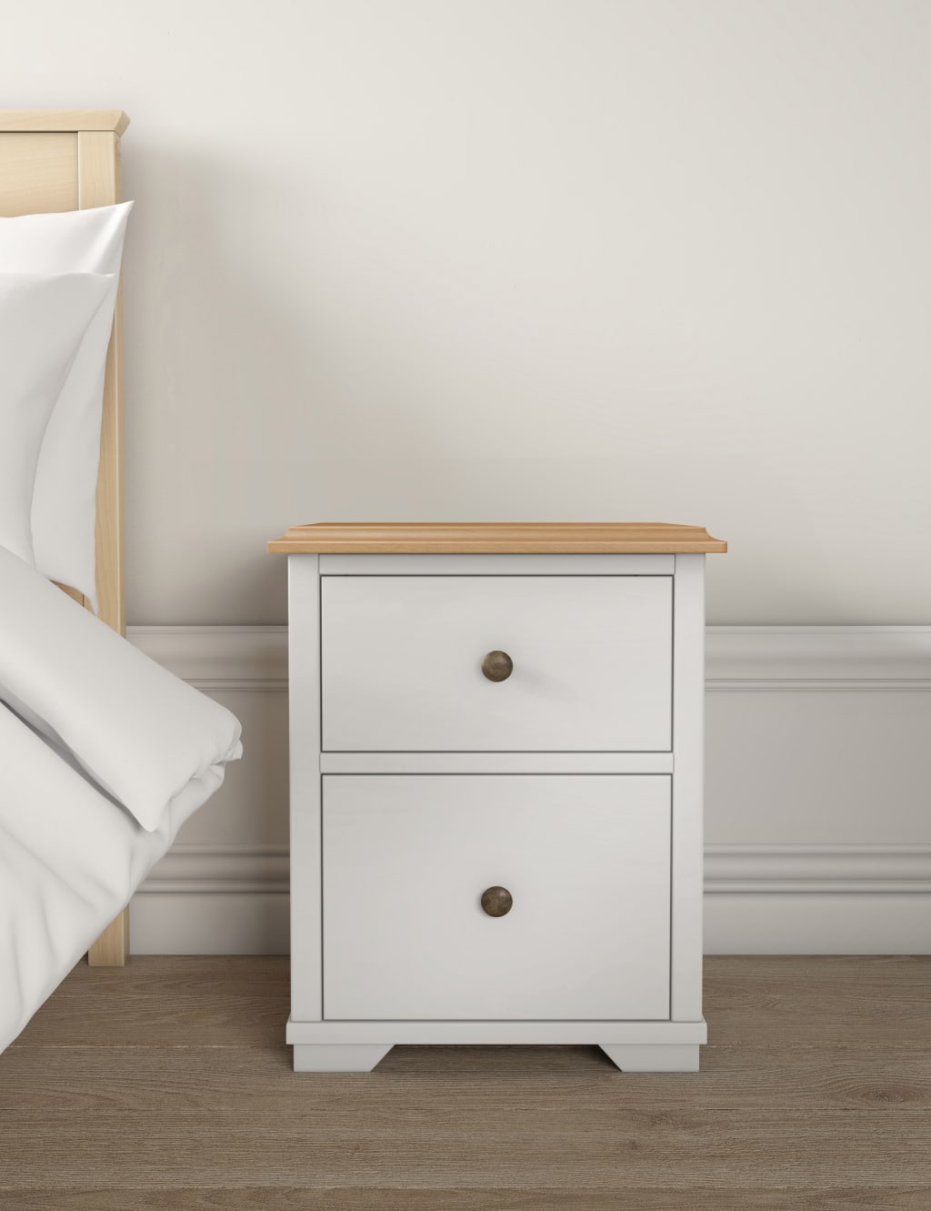 Sandbanks 2 Drawer Bedside Table 2 of 6