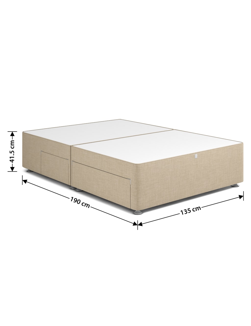 Classic firm top 2+2 drawer divan 5 of 5