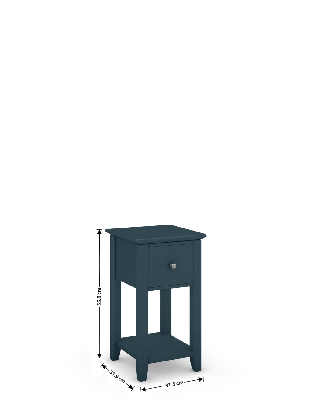 Set of 2 Hastings Mid-Blue Small Bedside Tables 5 of 6