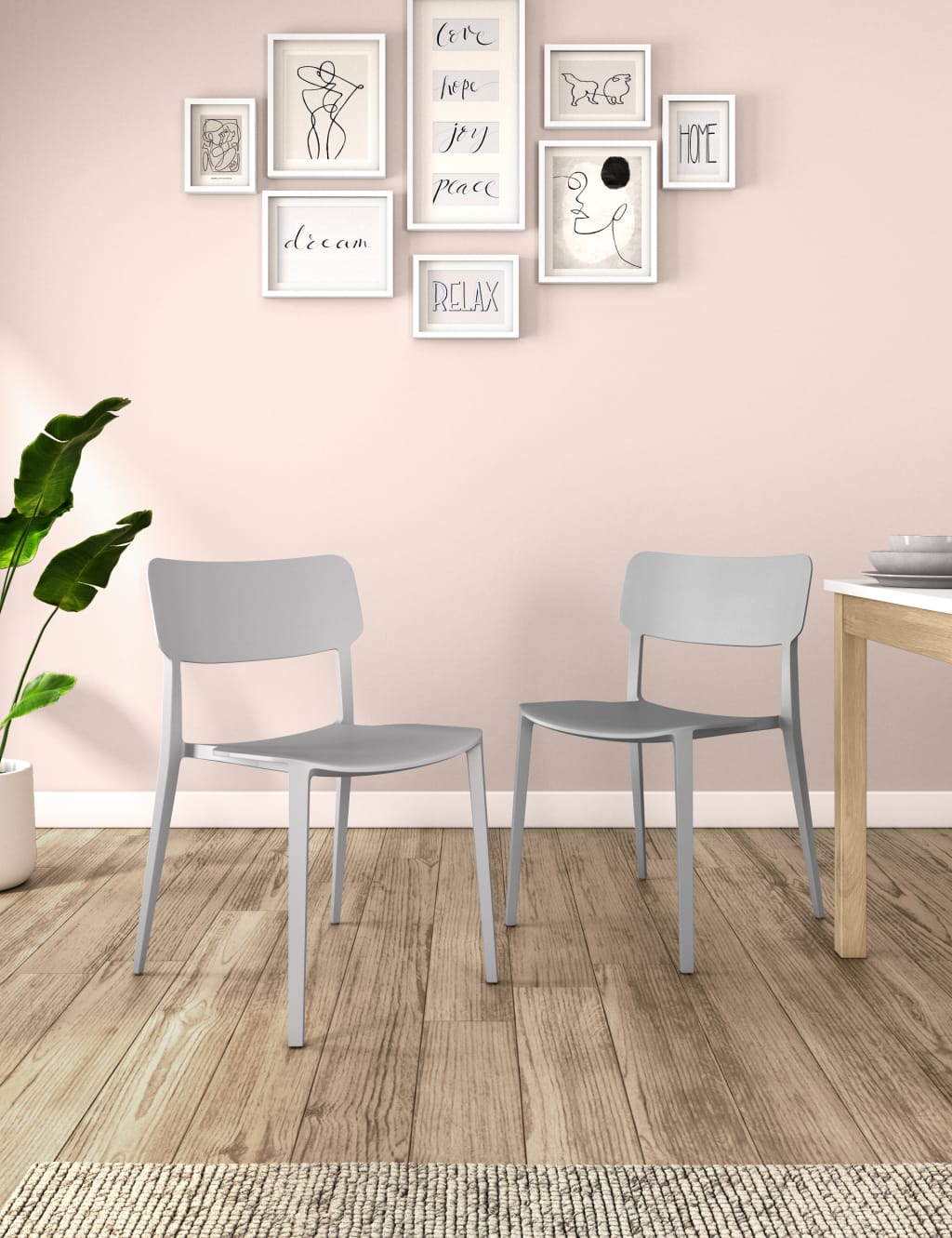Set of 2 Modern Dining Chairs 2 of 7