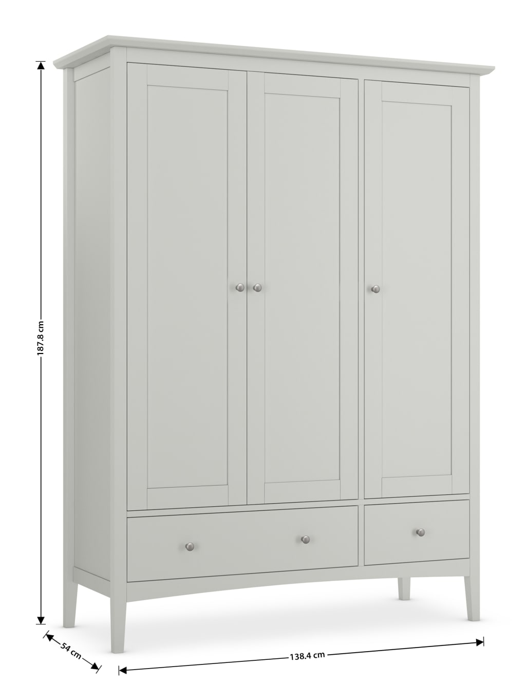 Hastings Grey Triple Wardrobe 8 of 9
