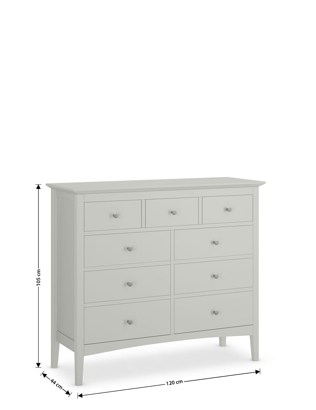 Hastings Grey 9 Drawer Chest 6 of 7