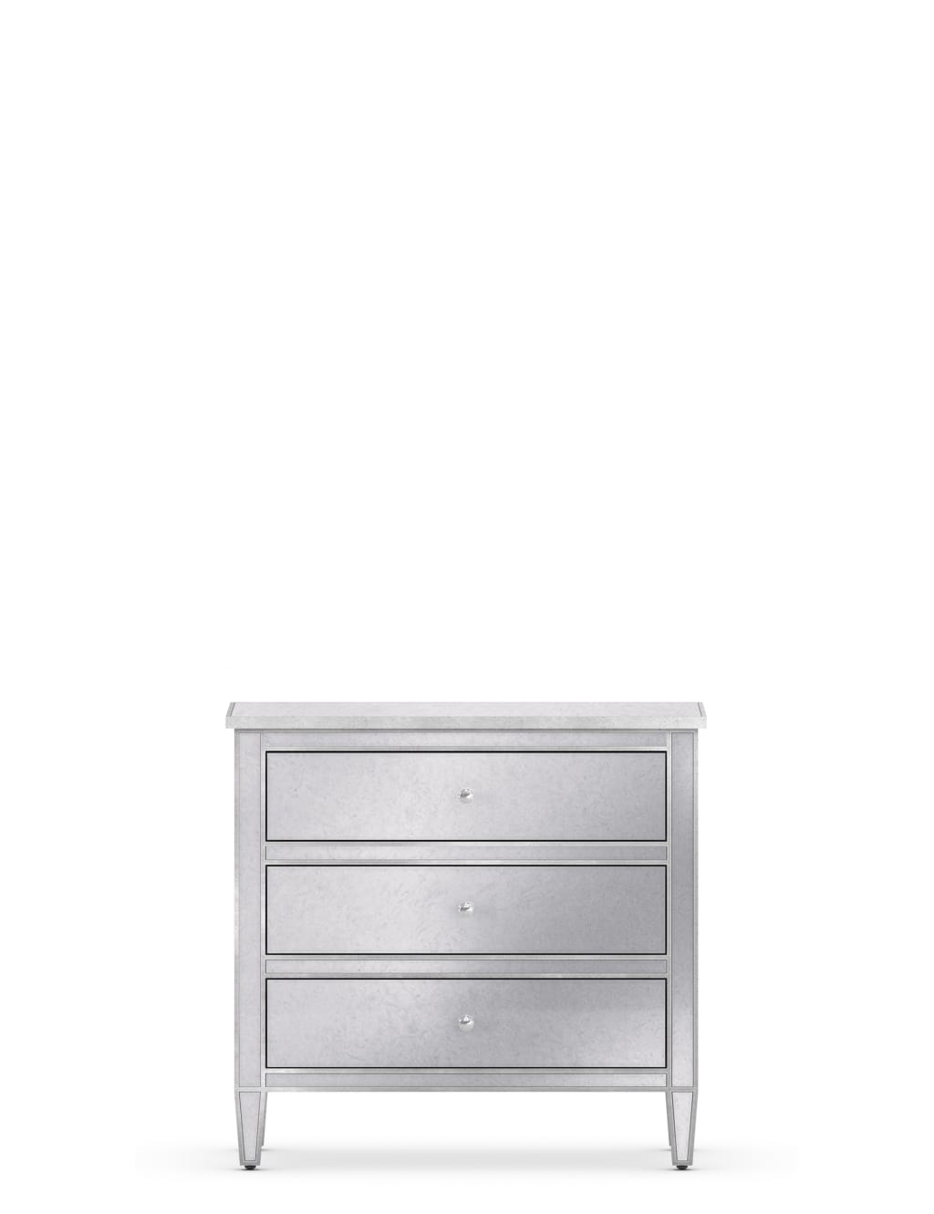Evelyn 3 Drawer Chest Silver 1 of 9